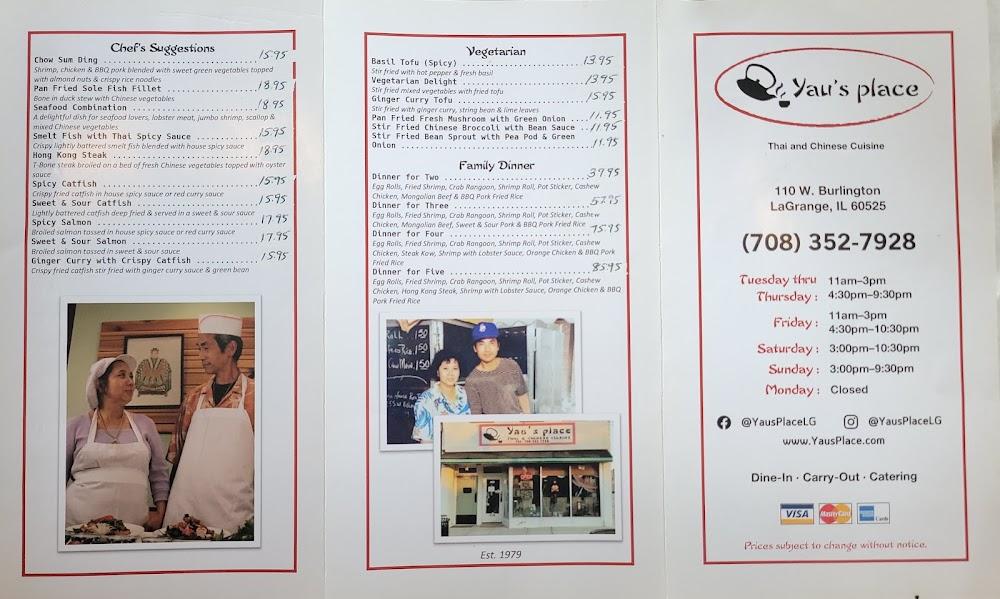 Yau's Place Menu image 1
