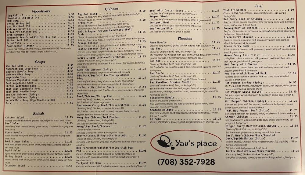 Yau's Place Menu image 2